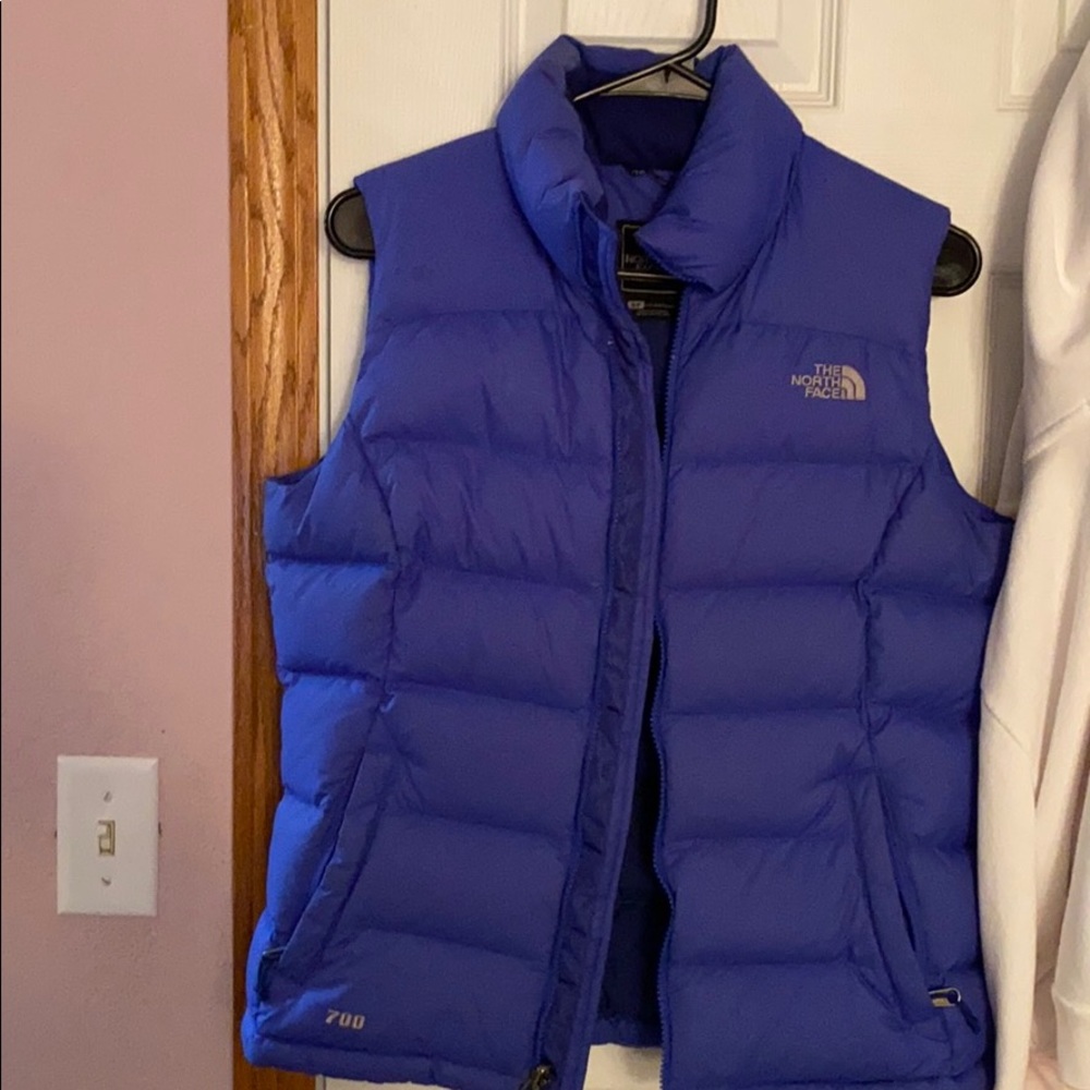 The north face women’s down vest, royal blue 700